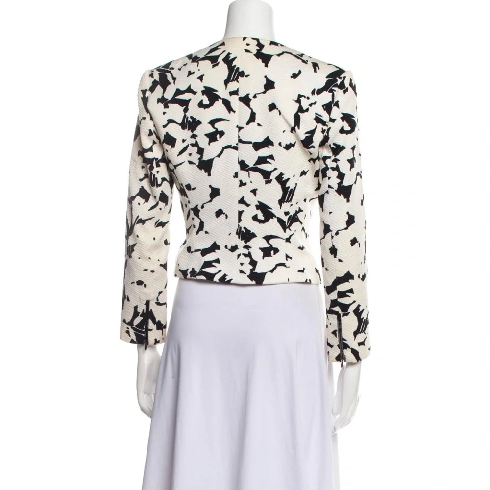 Christian Dior Vintage 1980’s Black & White Floral Print Blazer Jacket